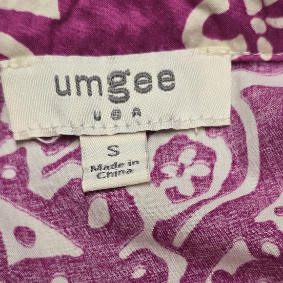 Umgee Vibrant Pink and Cream Patterned Mini Dress - Picture 7 of 8